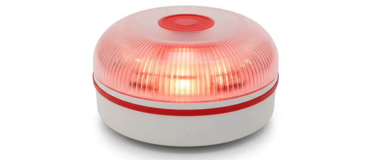 Die Notfallwarnleuchte.