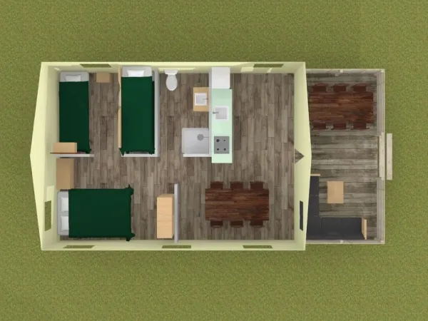 Überblick über das Roan Lodgetent Luxe.