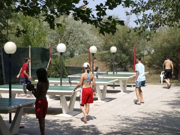Tischtennis auf dem Campingplatz Roan Ca'Savio.