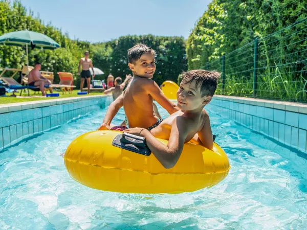 Der faule Fluss auf dem Roan Camping Union Lido.