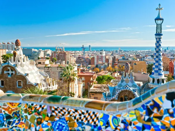 Parc Güell in der Stadt Barcelona.