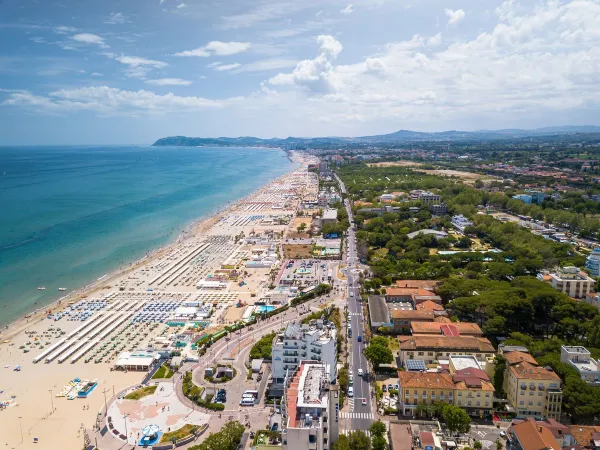 Überblick über Rimini, in der Nähe von Roan camping Rubicone.