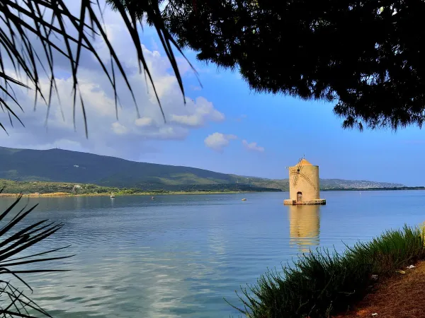 schöner See in der Nähe des Campingplatzes Orbetello.