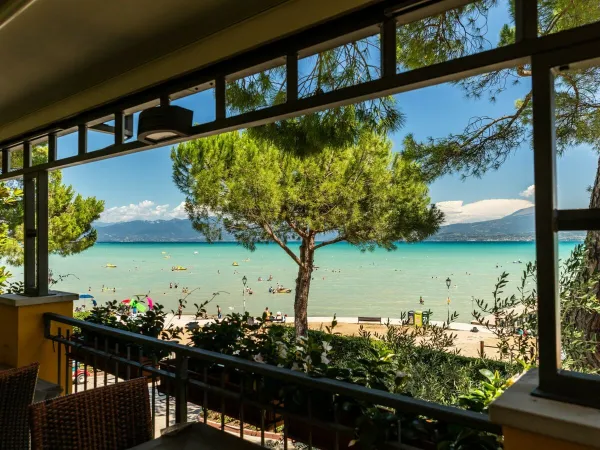 Blick vom Restaurant auf dem Roan Campingplatz Bella Italia.