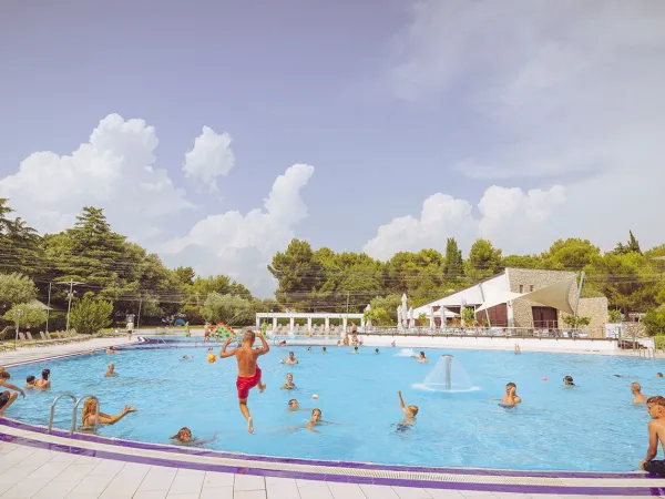 Lebendiges Schwimmbad auf dem Roan Camping Polari.