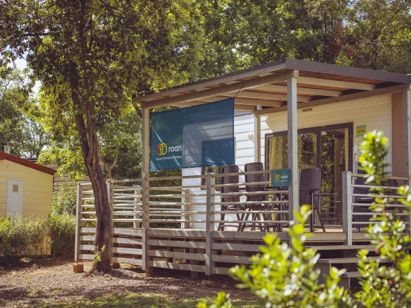 Premium-Luxus-Mobilheim auf dem Campingplatz Roan hu Montescudaio village.