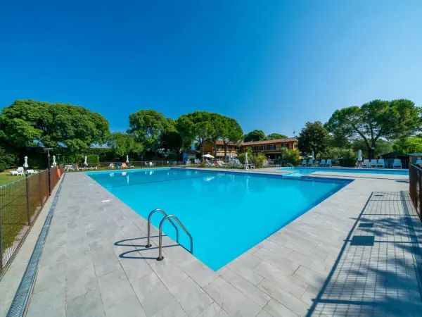 Das Schwimmbad auf dem Roan Campingplatz La Rocca Manerba.