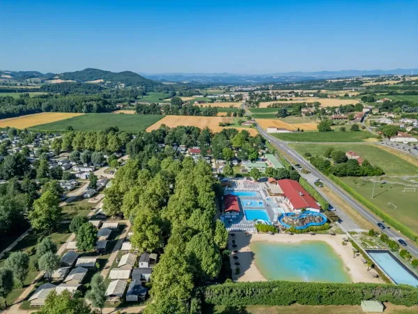 Übersicht über den Campingplatz Roan Chateau de Galaure.