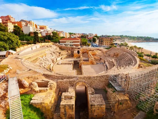 Das Amphitheater in Tarragona unweit des Campingplatzes Roan Els Prats.