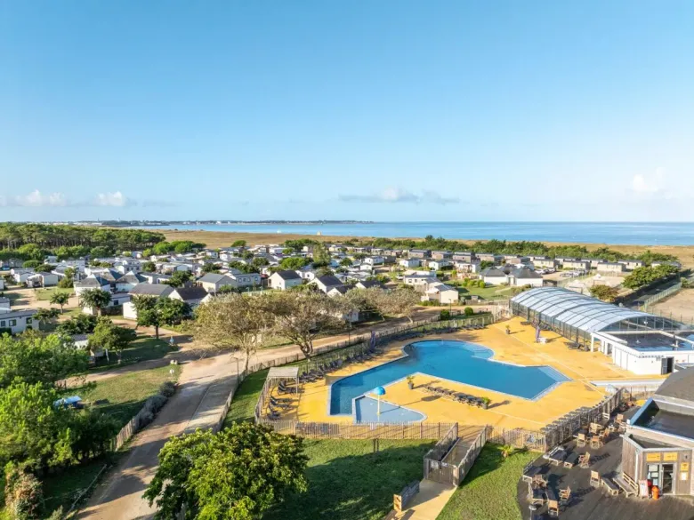 Übersicht über den Roan-Campingplatz Les Chardons Bleus de la Turballe.