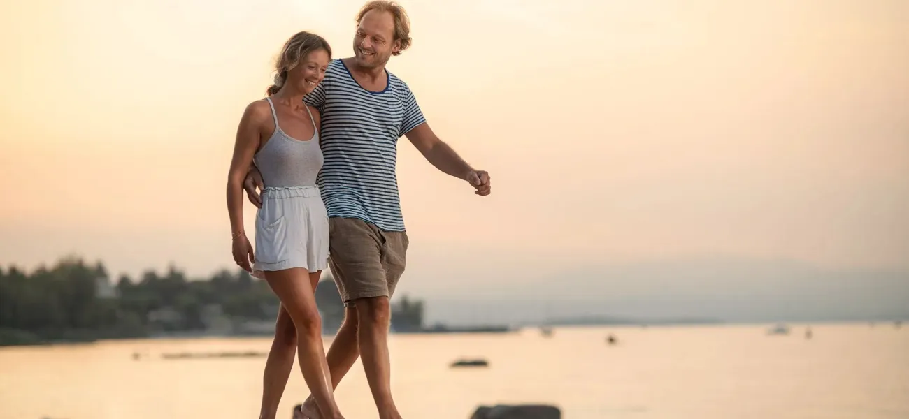 Spaziergang am Strand.