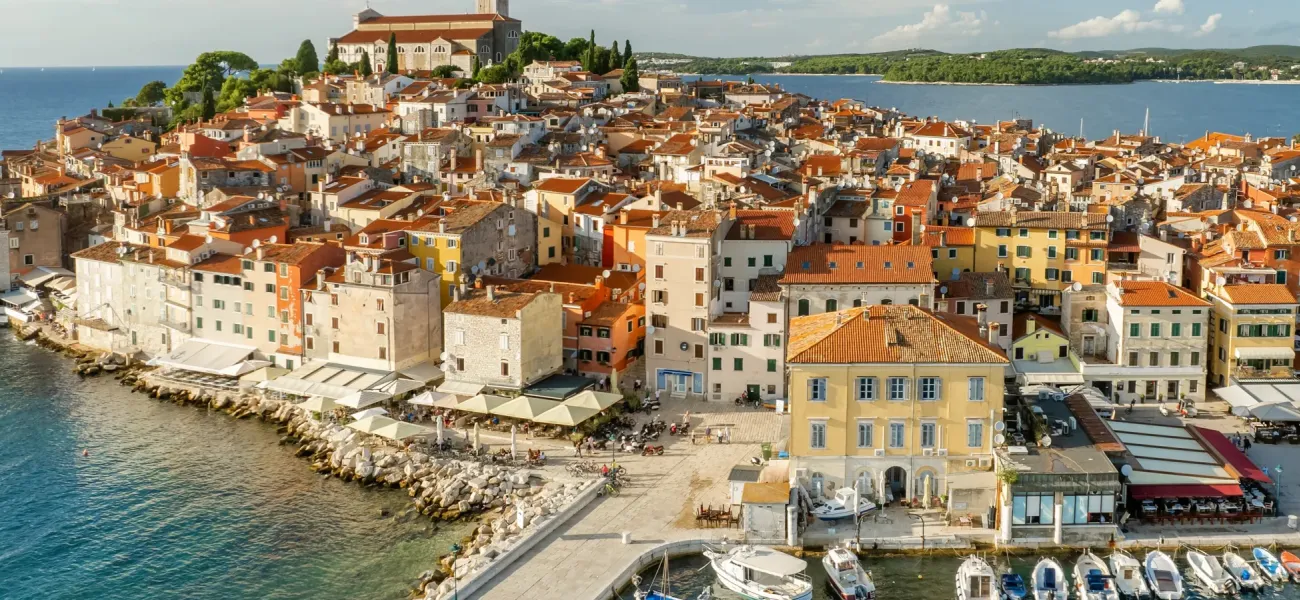 Die Stadt Rovinj in Istrien.